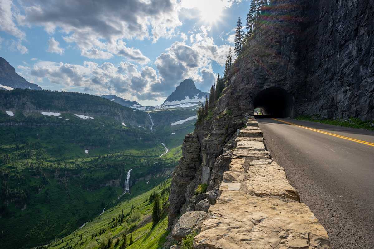 Going to the sun road, scenic view Glacier National Park